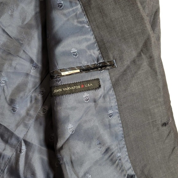 John Varvatos Blue Wool Suit Jacket Sport Coat Mens 44‎ R - Picture 6 of 8
